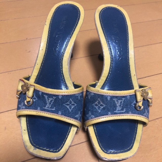 正規品】ルイヴィトン サンダル デニム リボン 36. 23㎝23.5㎝ お礼や