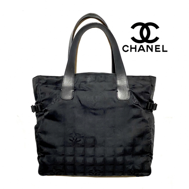 CHANEL - シャネル CHANEL ニュートラベルライントートGM トートバッグ ブラック