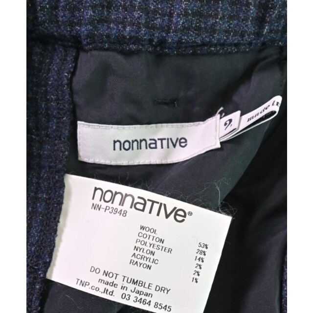 nonnative(ノンネイティブ)のnonnative パンツ（その他） 2(M位) 紺x黒(チェック) 【古着】【中古】 メンズのパンツ(その他)の商品写真