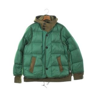 sacai サカイ ダウンコート 1(S位) 緑xオレンジ