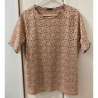 ザラ(ZARA)のZARA レースTシャツ　EUR /USA L サイズ(Tシャツ(半袖/袖なし))