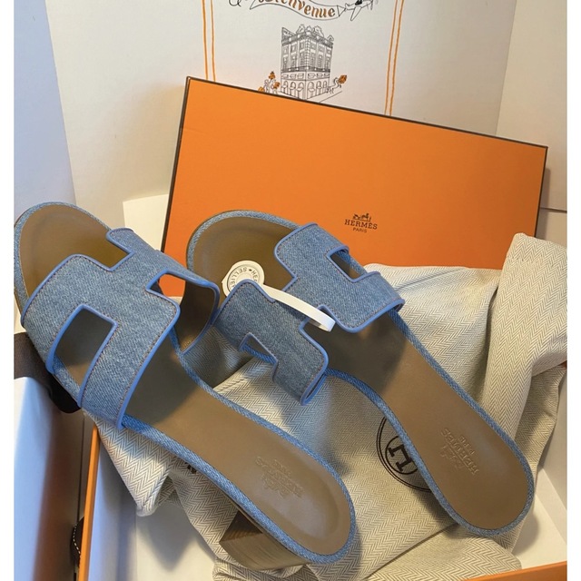 エルメス　Hermes デニムサンダル　新品　37.5