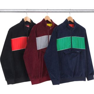 シュプリーム(Supreme)のシュプリーム☆コーデュロイハーフジップスウェット　ネイビー　Sサイズ(スウェット)