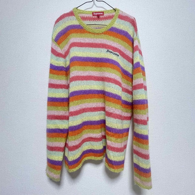 【L】Supreme 19fw Stripe Mohair Sweater