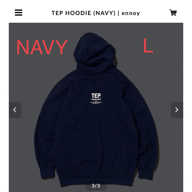 ennoy TEP HOODIE (NAVY) L - nayaabhaandi.com