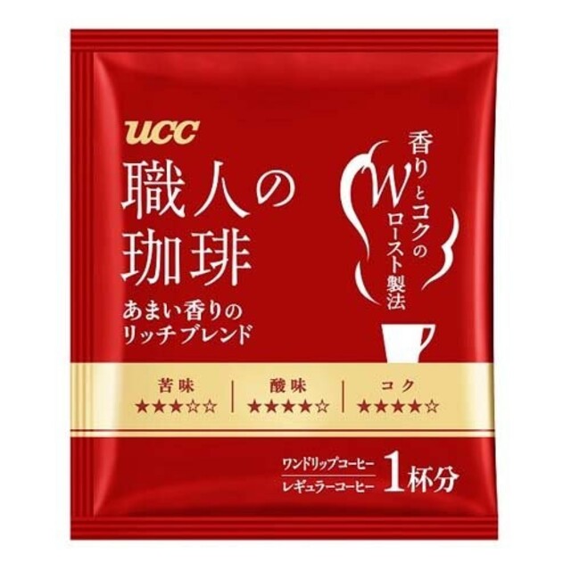 UCC 職人の珈琲 ドリップコーヒー リッチブレンド スペシャルブレンド 6杯 食品/飲料/酒の飲料(コーヒー)の商品写真