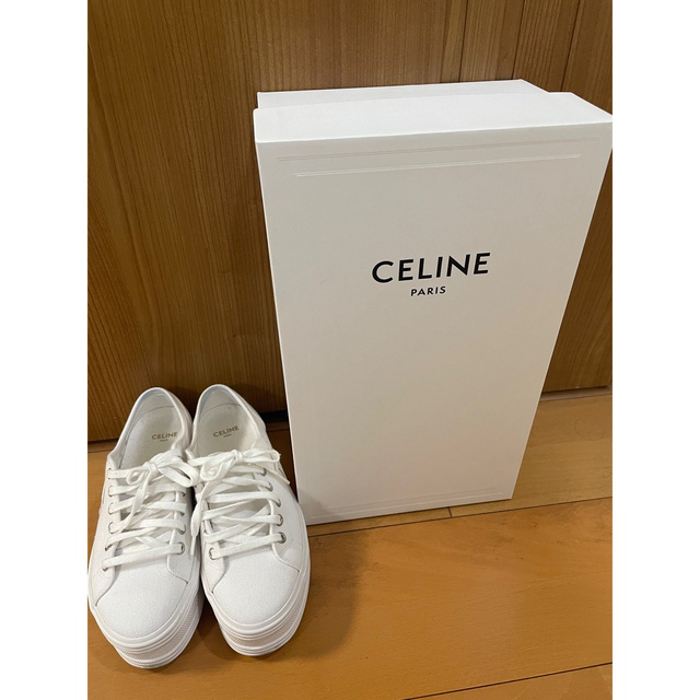CELINE ジェーンレースアップロースニーカー ホワイト 35 | tspea.org