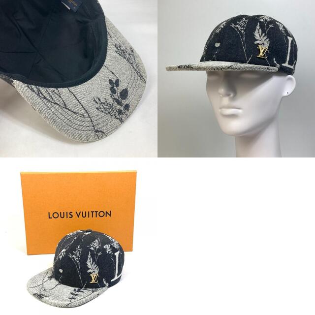 ルイヴィトン LOUIS VUITTON キャスケット イージー フィット フラワー MP2737 LVロゴ 帽子 キャップ コットン グレー