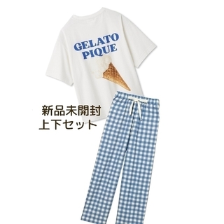 gelato pique - 【新品未開封】ジェラートピケ　Tシャツ＆ロングパンツ　2点セット　ネイビー