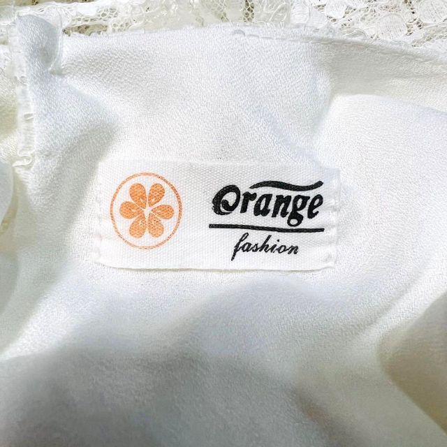 Orange レディース　ワンピース　古着　freeサイズ レディースのワンピース(ひざ丈ワンピース)の商品写真