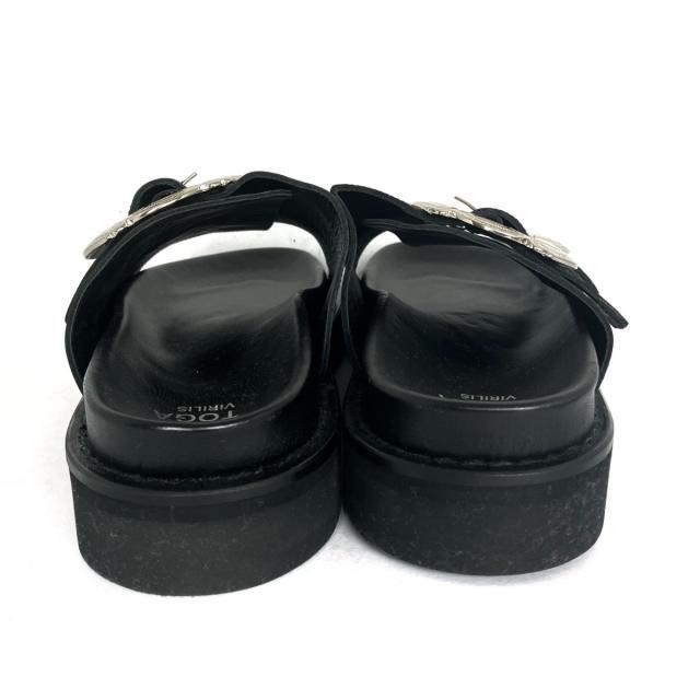 トーガ サンダル メンズ美品 黒 VIRILIS - サンダル
