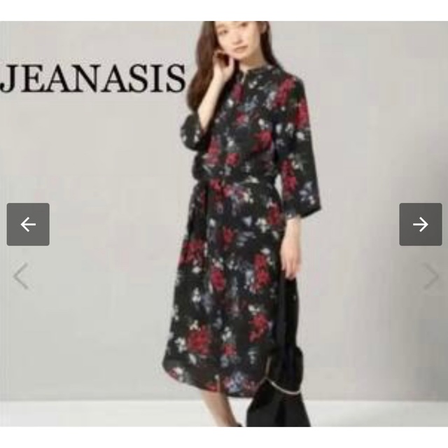 JEANASIS(ジーナシス)のJEANASiS 花柄シャツワンピース レディースのワンピース(ロングワンピース/マキシワンピース)の商品写真