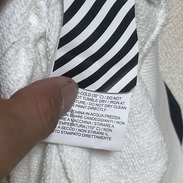 《美品》オフホワイト OFF-WHITE☆ハーフジップジャケット XL モナリザ