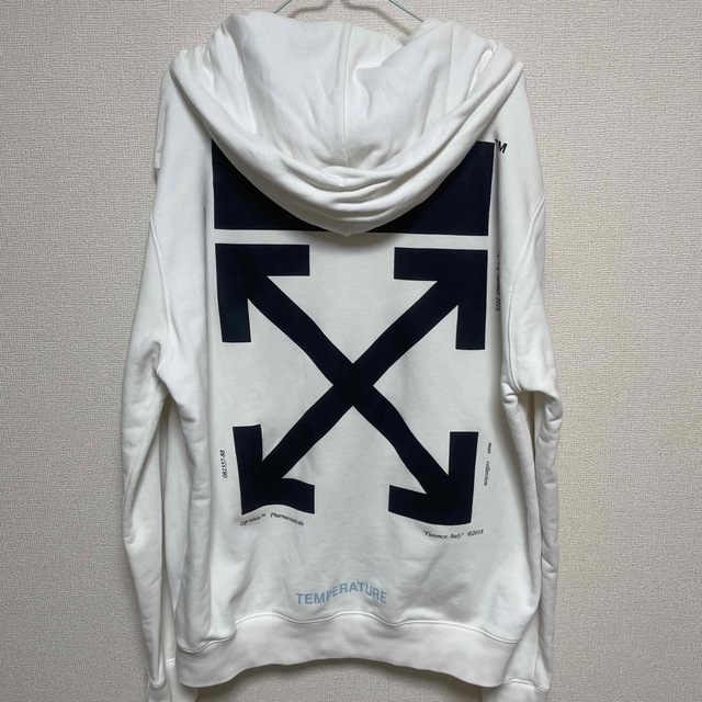 《美品》オフホワイト OFF-WHITE☆ハーフジップジャケット XL モナリザ