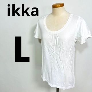 イッカ(ikka)のikka イッカ　レディース　Tシャツ　古着　Lサイズ(Tシャツ(半袖/袖なし))