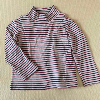 ムジルシリョウヒン(MUJI (無印良品))のボーダー　ハイネック長袖　120 MUJI(Tシャツ/カットソー)