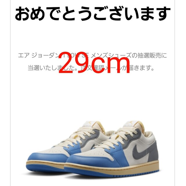 エアジョーダン　1 LOW  29cm