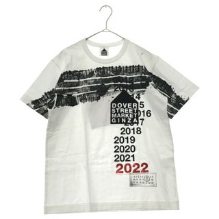 エムエムシックス(MM6)のMM6 Maison Margiela エムエムシックスメゾンマルジェラ ×DoverStreetMarket Ginza10周年カスタマイズTシャツ ロゴプリントカットソー ホワイト(Tシャツ/カットソー(七分/長袖))