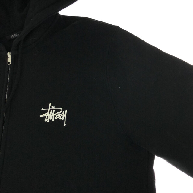 希少 STUSSY ステューシー バックプリント ジップアップパーカー Cロゴ