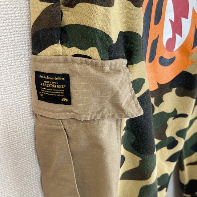 L】bape タイガーシャーク スウェットカーゴパンツ-