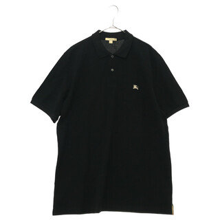 BURBERRY - BURBERRY BRIT バーバリー ブリット ロゴ刺繍デザイン 半袖 ポロシャツ ブラック