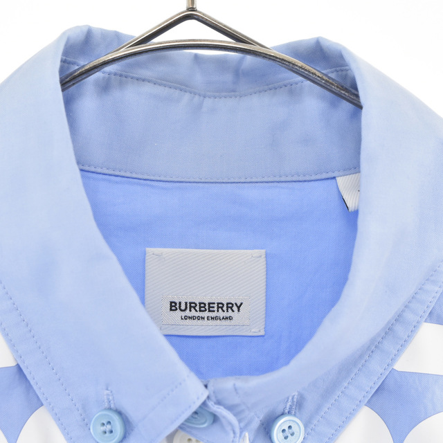 BURBERRY(バーバリー)のBURBERRY バーバリー Horseferry Print Oxford Shirt ホースフェリープリントボタンダウンオックスフォード長袖シャツ カジュアル ライトブルー/ホワイト 8053989 メンズのトップス(シャツ)の商品写真