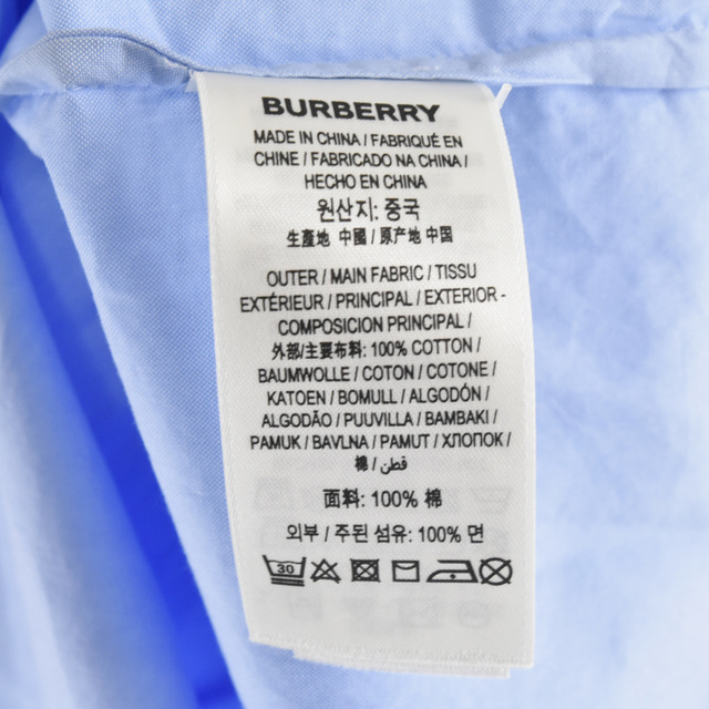 BURBERRY(バーバリー)のBURBERRY バーバリー Horseferry Print Oxford Shirt ホースフェリープリントボタンダウンオックスフォード長袖シャツ カジュアル ライトブルー/ホワイト 8053989 メンズのトップス(シャツ)の商品写真