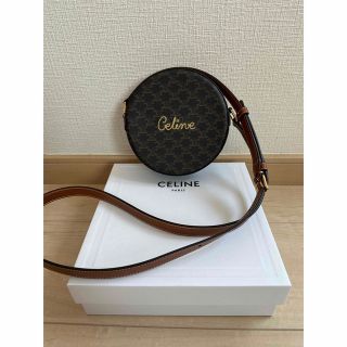 セリーヌ(celine)のセリーヌ・CELINEトリオンフキャンバス ラウンドポシェット美品！！(ショルダーバッグ)