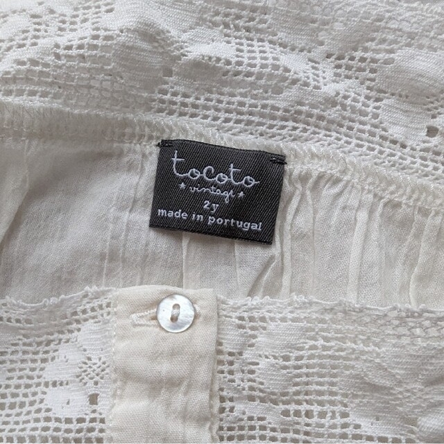 tocoto vintage Lace blouse ノースリーブ 2y キッズ/ベビー/マタニティのキッズ服女の子用(90cm~)(ブラウス)の商品写真