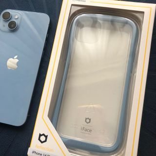 iFace REFLECTION クリア iPhone14 Plus ブルー(モバイルケース/カバー)