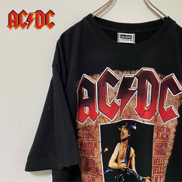 着丈80cmの大きめXL！AC/DC No Bull両面プリントTシャツXL