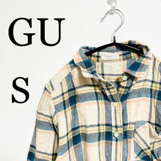 ジーユー(GU)のGU ジーユー　レディース　チェックシャツ　ネルシャツ　Sサイズ(シャツ/ブラウス(長袖/七分))