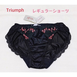 トリンプ(Triumph)のTriumph トリンプ 花柄刺繍レギュラーショーツ L ブラック(ショーツ)