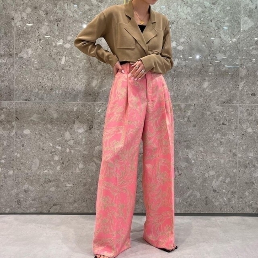 新品】IRENE アブストラクト柄ワイドパンツ 【送料無料(一部地域を
