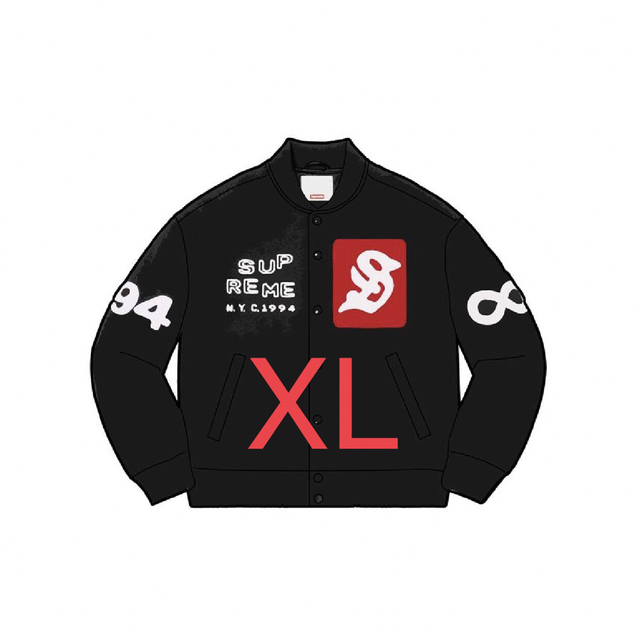 ジャケット/アウターSupreme Tourist Varsity Jacket "Black"