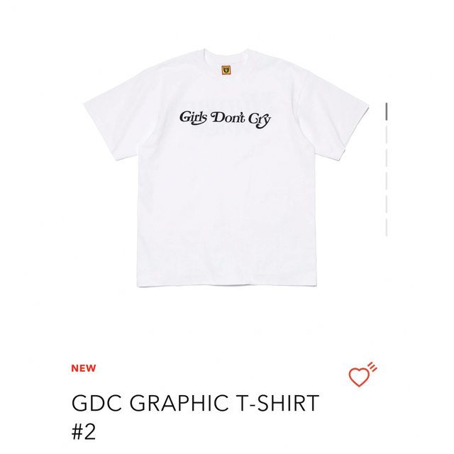 初回限定】 GDC GRAPHIC #2 T-SHIRT T-SHIRT Tシャツ GDC #2 White