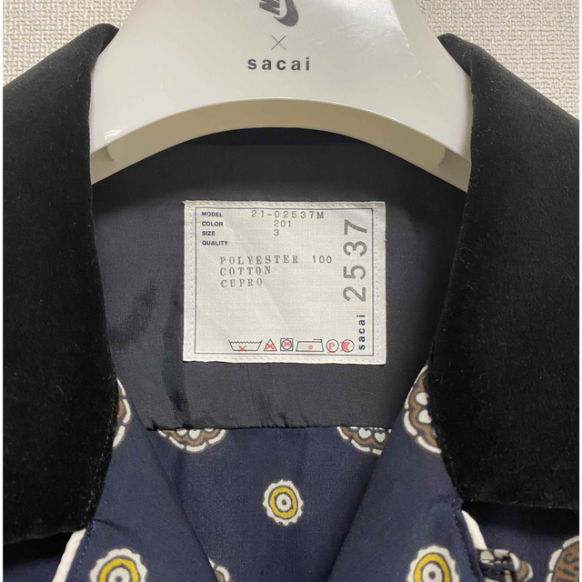 当店在庫あり - Sacai21ss 小紋柄シャツ - 特注食品:24520円
