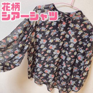 レトロガール(RETRO GIRL)の花柄シアーシャツ(シャツ/ブラウス(長袖/七分))