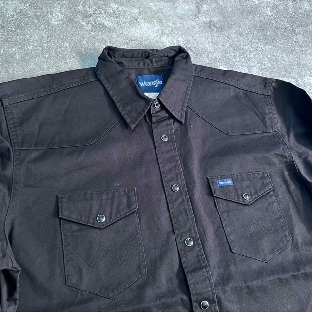 Wrangler(ラングラー)のWrangler ラングラー ブラック ウエスタンシャツ　XLサイズ メンズのトップス(シャツ)の商品写真