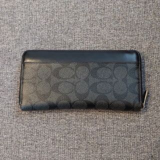 コーチ(COACH)のメンズ長財布/さいふ☆COACH☆コーチ☆黒☆中古(長財布)