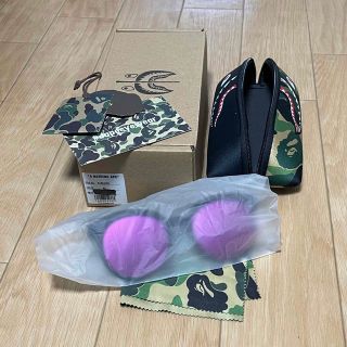 アベイシングエイプ(A BATHING APE)のBape eye wear Parkas red(サングラス/メガネ)