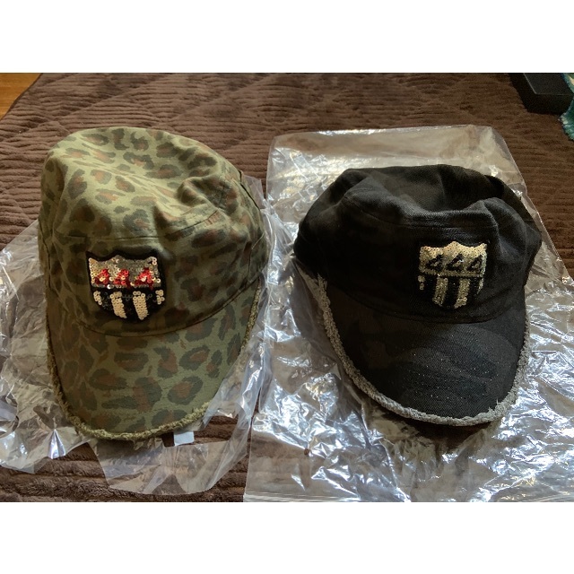 値下可美品 YOSHINORI KOTAKE キャップ 帽子 黒+迷彩セット2個 値下 ヨシノリコタケ 帽子 値下