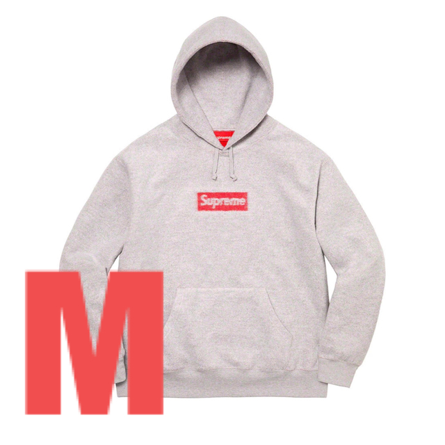 HeatherGreyMInside Out Box Logo Hooded Sweatshirt M