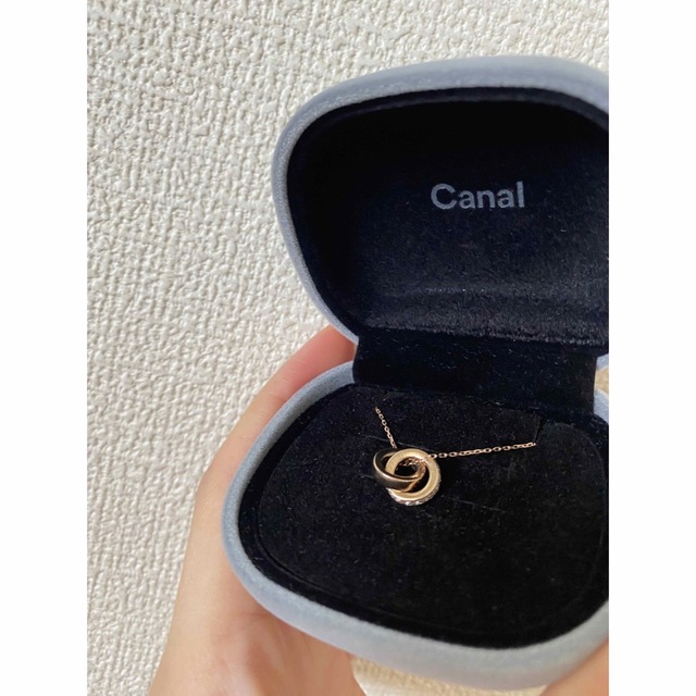 canal４℃(カナルヨンドシー)のcanal4℃ silver925ピンクゴールドダブルループネックレス レディースのアクセサリー(ネックレス)の商品写真