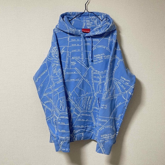 【L】Supreme Gonz Embroidered Map Hooded