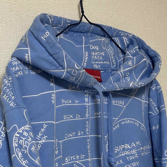 【L】Supreme Gonz Embroidered Map Hooded