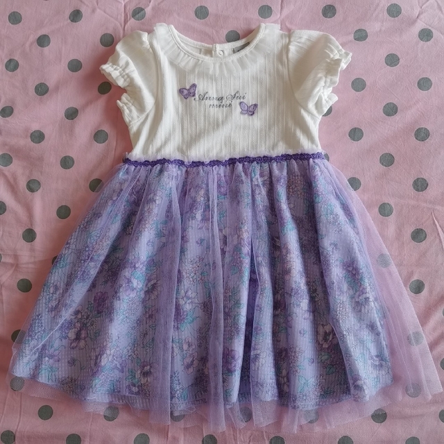 ANNA SUI mini(アナスイミニ)のアナスイミニ チュールワンピース 110 キッズ/ベビー/マタニティのキッズ服女の子用(90cm~)(ワンピース)の商品写真