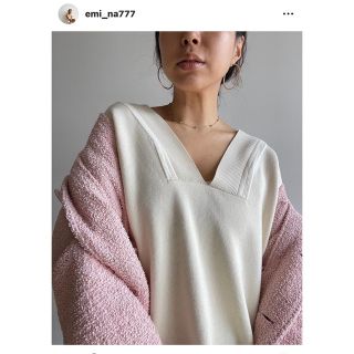 夏・お店屋さん Vカットcottonルーズニット シールームリン