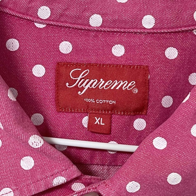 Supreme - 【XL】バックロゴ Supreme Polka Dot Denim Shirtの通販 by ...
