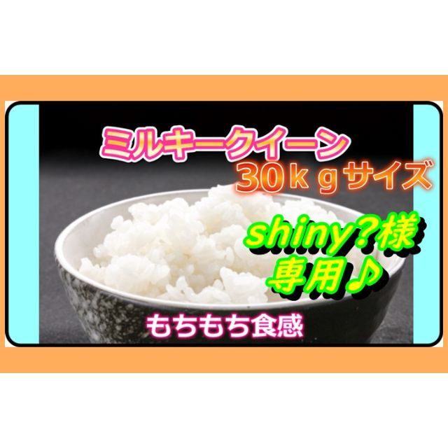 shiny☆様専用令和4年ミルキークイーン玄米30KG大袋版×2袋 夏セール開催中 MAX80%OFF！ 51.0%OFF 